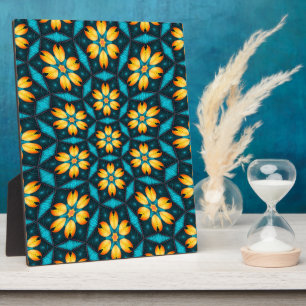 Plaque Photo Fleurs Abstraites jaunes