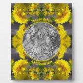 Plaque Photo Fleurs Au Soleil Ajouter Votre Photo (Devant)