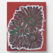 Plaque Photo Fleurs Brown et vertes (Devant)