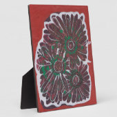 Plaque Photo Fleurs Brown et vertes (Côté)