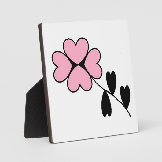 PLAQUE PHOTO FLEURS CARDIAQUES ROSES (Recto)