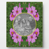 Plaque Photo Fleurs Cosmos Roses Ajouter Votre Photo (Devant)