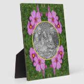 Plaque Photo Fleurs Cosmos Roses Ajouter Votre Photo (Côté)