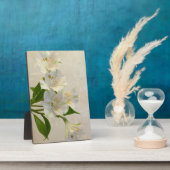 Plaque Photo Fleurs d'Alstomeria Blanche (Côté)