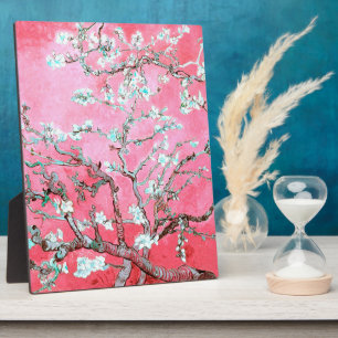 Plaque Photo Fleurs d'amandier de Van Gogh rose bleu