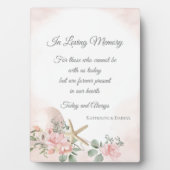 Plaque Photo Fleurs de plage en souvenir affectueux (Devant)