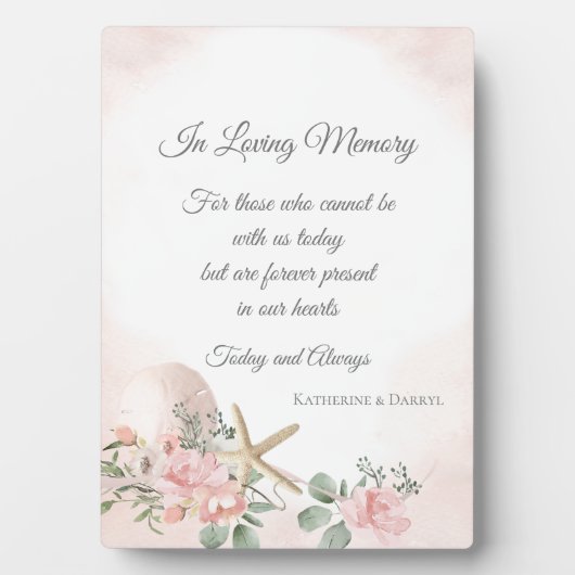 Plaque Photo Fleurs de plage en souvenir affectueux (Devant)