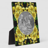 Plaque Photo Fleurs de printemps de Primrose jaune Ajoutez votr (Côté)