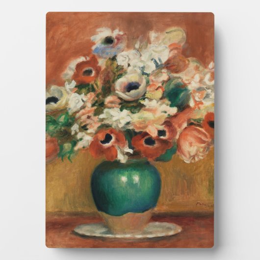 Plaque Photo Fleurs de Renoir Impressionist Art Peinture (Devant)