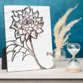 Plaque Photo fleurs de roses blanches (Côté)