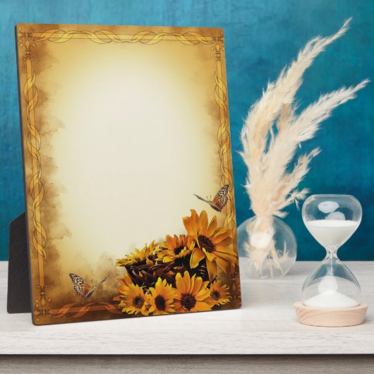 Plaque Photo Fleurs de soleil (Côté)