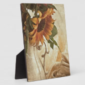 Plaque Photo Fleurs de soleil orange rouillées (Côté)