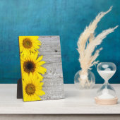 Plaque Photo Fleurs de soleil sur une table (Côté)