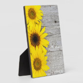 Plaque Photo Fleurs de soleil sur une table (Côté)