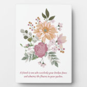 Plaque Photo Fleurs élégantes, Un Ami est... (Devant)