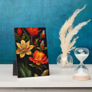 Plaque Photo Fleurs et oiseaux tropicaux   Moderne Haeckel