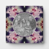 Plaque Photo Fleurs Iris Pink Ajoutez Votre Photo (Devant)