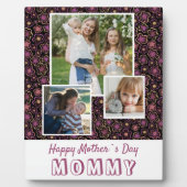 Plaque Photo Fleurs mignonnes Joyeux souvenir de la fête des mè (Devant)