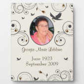 Plaque Photo Fleurs personnalisées et filons garde-mémoire Keep (Devant)