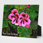 Plaque Photo Fleurs roses 1 (Côté)