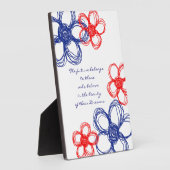 Plaque Photo Fleurs sauvages bleues et rouges (Côté)