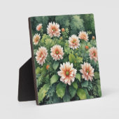 Plaque Photo Fleurs Verdure Elégante Aquarelle (Recto)