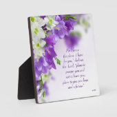 Plaque photo—Fleurs violettes-Vert Jer 29:11 (Recto)
