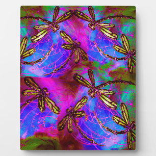 Plaque Photo Flit Hippie Dragonfly