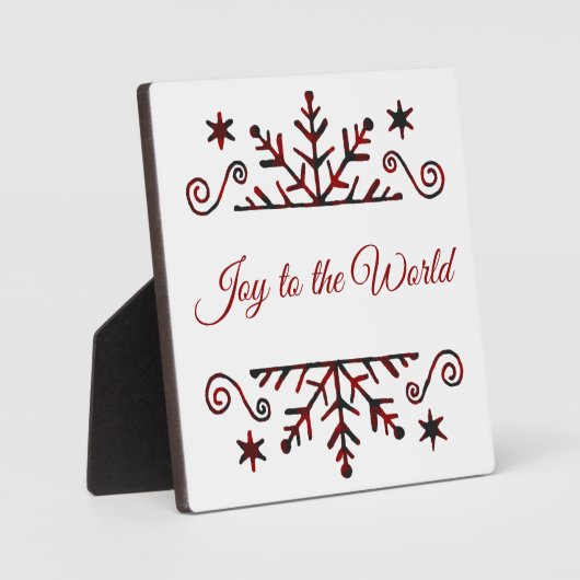 Plaque Photo Flocon à carreaux  (Recto)