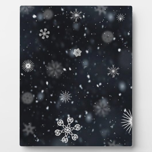 Plaque Photo flocons de neige (Devant)