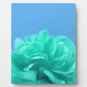 Plaque Photo Floral bleu-vert coloré