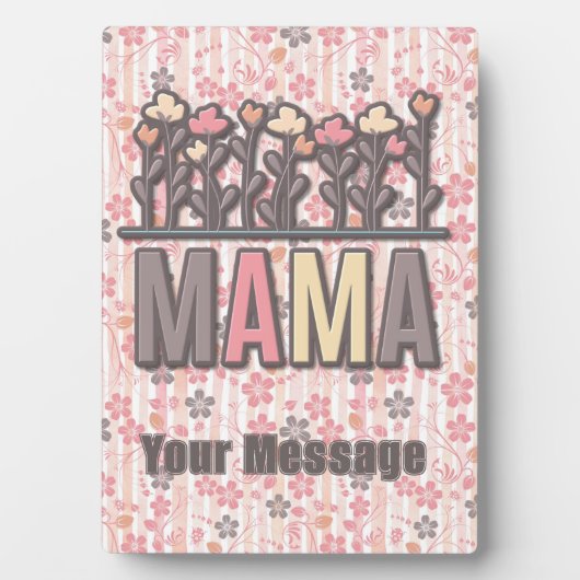 Plaque Photo Floral Boho Mama (Devant)