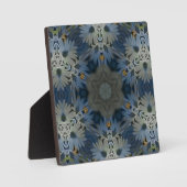 Plaque Photo Floral de marguerite bleu antique (Recto)