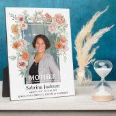 Plaque Photo Floral En Souvenir Affectueux Funérai (Côté)