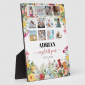 Plaque Photo Floral Garden Baby First Year Photo Collage (Côté)