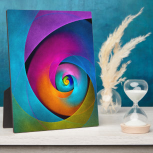 Plaque Photo Floral moderne Art Abstrait rose Bleu Motif #17