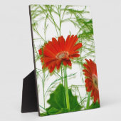 Plaque Photo Floral rouge (Côté)