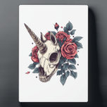 Plaque Photo Floral Skull Unicorn (1)<br><div class="desc">Floral Skull Unicorn (1)</div>