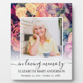 Plaque photo florale Moody en souvenir aimant (Devant)