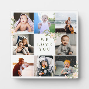 Plaque Photo Flore flou vert olive 8 Photos We Love Mom