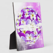 Plaque Photo Flore motif violet simple et subtile (Côté)