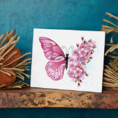 Plaque Photo Flower Butterfly (Côté)