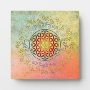 Plaque Photo Flower of Life / Blume des Lebens - Ornament IV BG