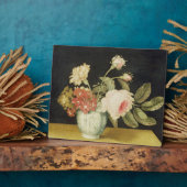 Plaque Photo Flowers in a Delft Jar (Côté)