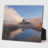 Plaque Photo Fly Geyser avec Granite Range enneigé (Côté)