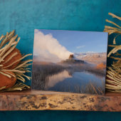 Plaque Photo Fly Geyser avec Granite Range enneigé (Côté)