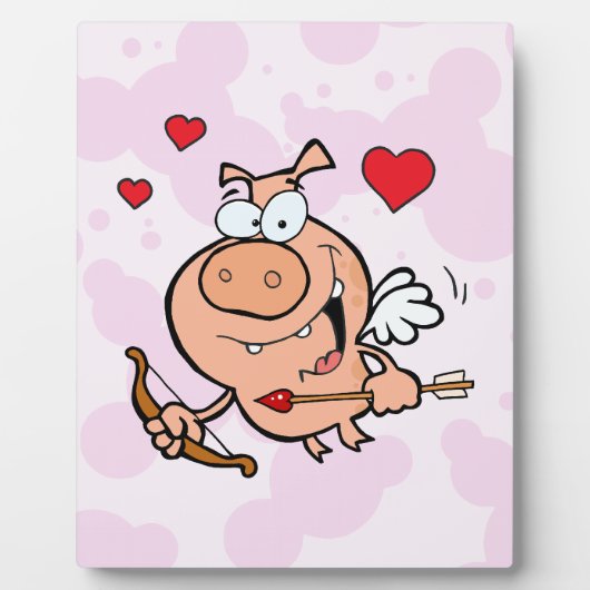 Plaque Photo Flying Pig with Bow and Arrow (Devant)