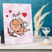 Plaque Photo Flying Pig with Bow and Arrow (Côté)
