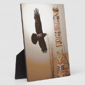 Plaque Photo Flying Raven & Totem-Pole Imaginaire Art (Côté)