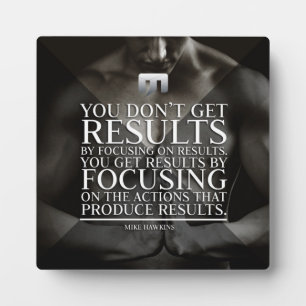 Plaque Photo Focus et résultats - Motivation de l'entraînement